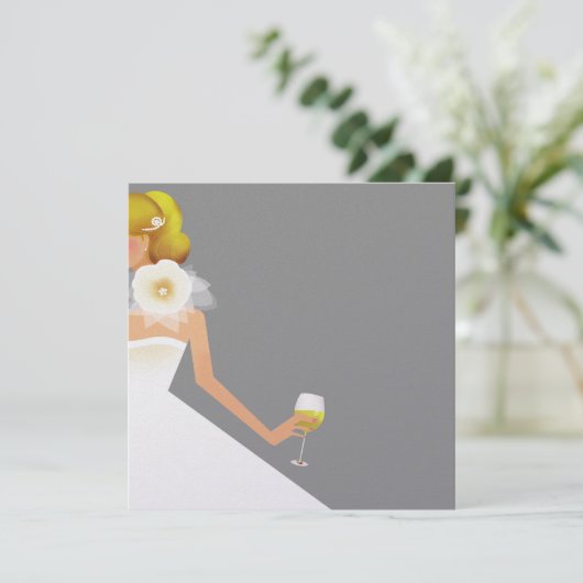 Einladung zu Silber-Brautparty (Stehend Vorderseite)