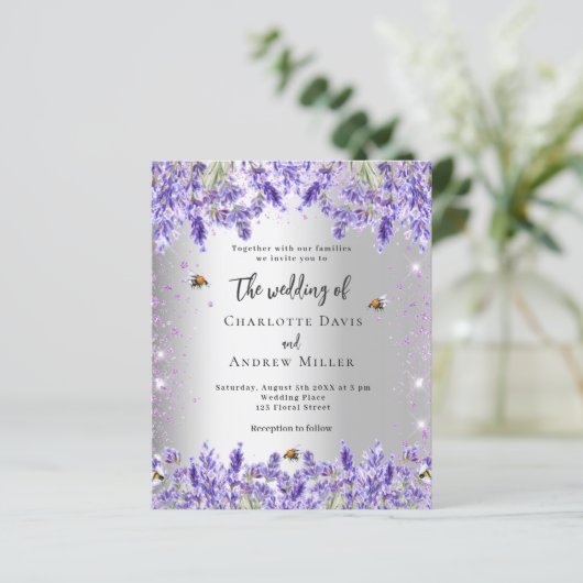 Einladung zu Silberblättrigen Bienen (Stehend Vorderseite)