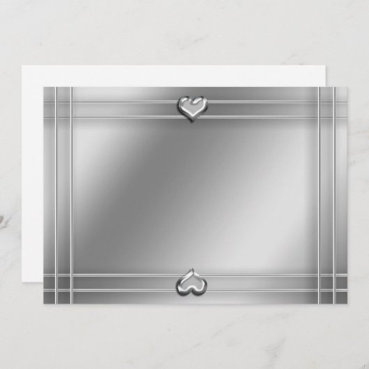 Einladung zu Silberherzen (Vorne/Hinten)