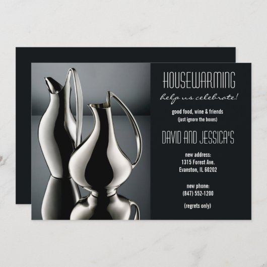 Einladung zu Silbervasen (Vorne/Hinten)