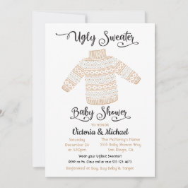 Einladung zu skandinavischen Ugly Sweater Baby Sho