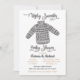 Einladung zu skandinavischen Ugly Sweater Baby Sho