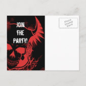 Einladung zu Skull Halloween-Party (Rückseite)