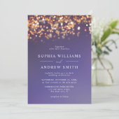 Einladung zu Sky Blue & Gold Hochzeiten (Stehend Vorderseite)