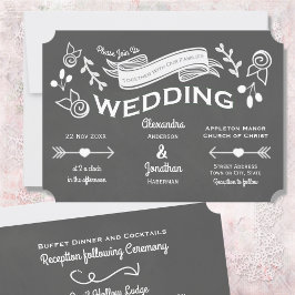 Einladung zu Slate Gray Chalk Style