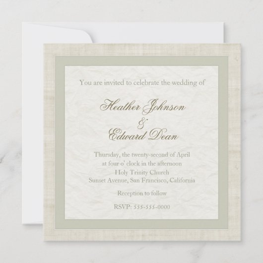 Einladung zu Soft Collage Wedding Bands (Rückseite)