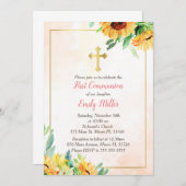 Einladung zu Sonnenblumen in Wasserfarbe (Vorne/Hinten)