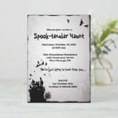 Einladung zu Spooktacular Haunt Halloween-Party (Stehend Vorderseite)