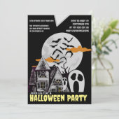 Einladung zu Spuk Haus & Flying Bats (Stehend Vorderseite)