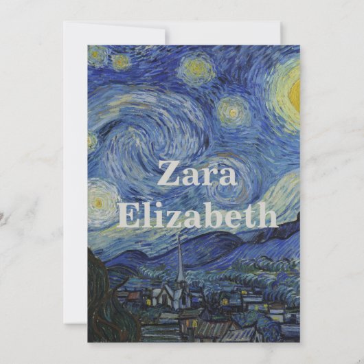 Einladung zu Starry Night Abschluss (Rückseite)