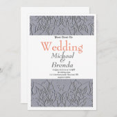 Einladung zu Stone Gray Wedding (Vorne/Hinten)