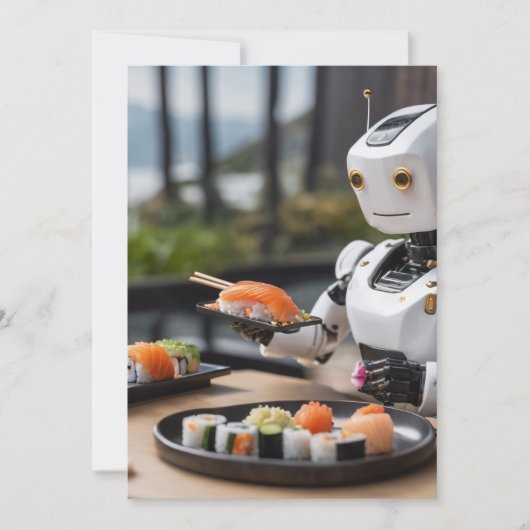 Einladung zu Sushi-Robotern (Vorderseite)