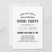 Einladung zu Sushi-Robotern (Rückseite)