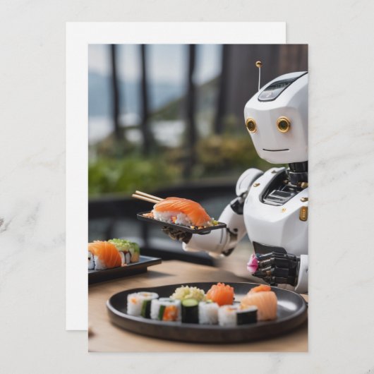 Einladung zu Sushi-Robotern (Vorne/Hinten)
