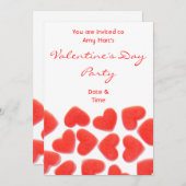 Einladung zu Sweet Hearts "Valentine's Party" (Vorne/Hinten)