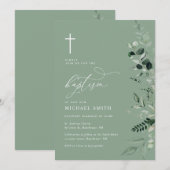 Einladung zu Taufe durch Typografie (Vorne/Hinten)