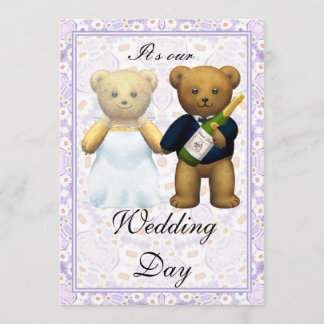 Einladung zu Teddy Bears Hochzeit - Einladung