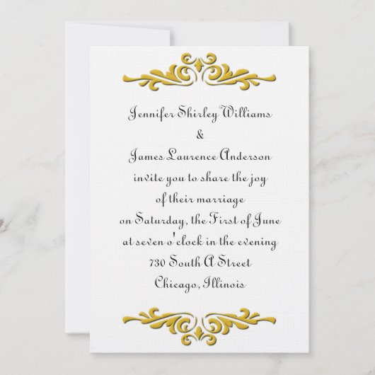 Einladung zu traditionellen Hochzeiten (Vorderseite)