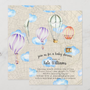 Einladung zu Travel Themed Baby Dusche