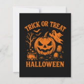 Einladung zu Trick oder Treat Halloween (Vorderseite)