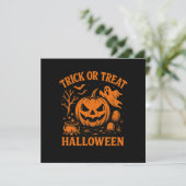 Einladung zu Trick oder Treat Halloween (Stehend Vorderseite)