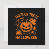 Einladung zu Trick oder Treat Halloween (Vorderseite)