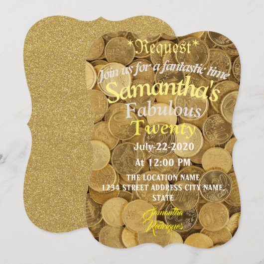 Einladung zu tropischem Geld (Vorne/Hinten)