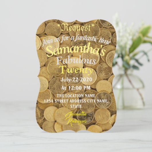 Einladung zu tropischem Geld (Stehend Vorderseite)