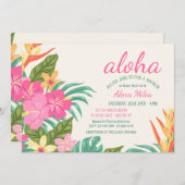 Einladung zu tropischen Blume (Vorne/Hinten)