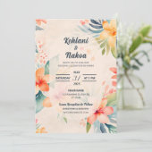 Einladung zu tropischen Hochzeiten (Stehend Vorderseite)