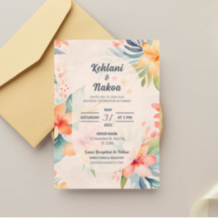 Einladung zu tropischen Hochzeiten