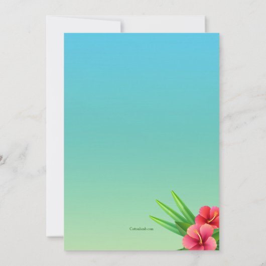 Einladung zu tropischen Rahmen (Rückseite)