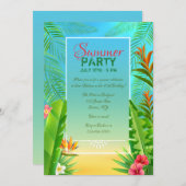 Einladung zu tropischen Rahmen (Vorne/Hinten)