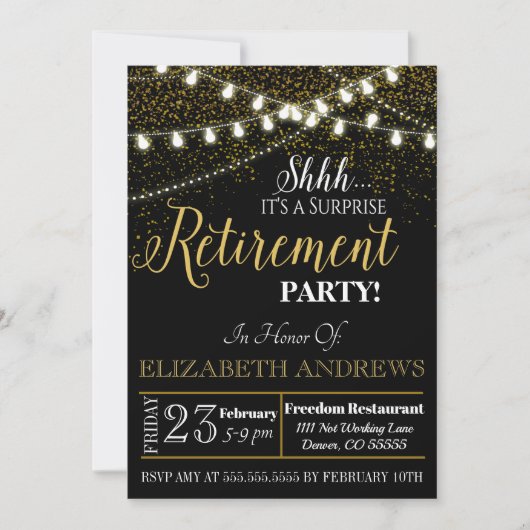 Einladung zu unerwarteten Ruhestand - Krankenschwe (Vorderseite)