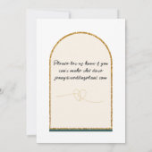 Einladung zu unserer Hochzeit/Goldrand (Rückseite)