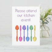Einladung zu Veranstaltungen in der Küche (Stehend Vorderseite)