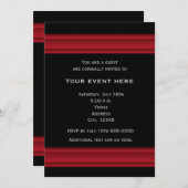 Einladung zu Veranstaltungen in Schwarz und Rot-El (Vorne/Hinten)