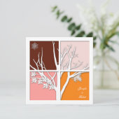 Einladung zu vier Jahreszeiten (Stehend Vorderseite)