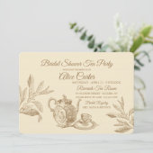 Einladung zu Vintagem Tee (Stehend Vorderseite)