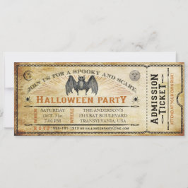 Einladung zu Vintagen Bat Halloween Tickets