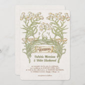 Einladung zu Vintagen Blumenbannern (Vorne/Hinten)