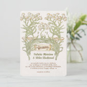 Einladung zu Vintagen Blumenbannern (Stehend Vorderseite)