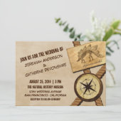 Einladung zu Vintagen Hochzeiten (Stehend Vorderseite)