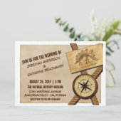 Einladung zu Vintagen Hochzeiten (Stehend Vorderseite)