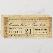 Einladung zu Vintagen Hochzeiten (Vorne/Hinten)