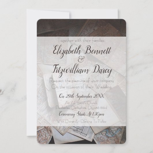 Einladung zu Vintagen Maps (Vorderseite)