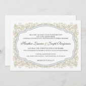 Einladung zu Vintagen Verzierten Hochzeiten (Vorne/Hinten)