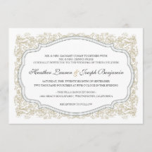 Einladung zu Vintagen Verzierten Hochzeiten