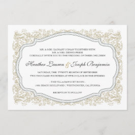 Einladung zu Vintagen Verzierten Hochzeiten