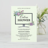 Einladung zu Virtual Baby-Dusche (Stehend Vorderseite)